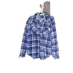 Pie In The Sky Women’s Large Plaid Flannel Shirt
